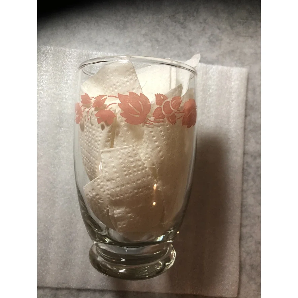 1 ~Vintage Pink Gooseberry Juice Glass 3.5